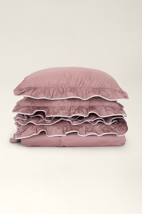 Ely satin pillowcases with ruffles, Standard 50 x 70 cm, 2