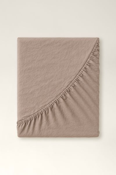 Washed cotton bedding Pistachio & Sand, Double, 2, Flat Sheet