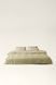 Washed cotton bedding Pistachio & Sand, Double, 2, Flat Sheet
