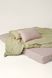 Washed cotton bedding Pistachio & Sand, Double, 2, Flat Sheet