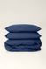 Washed cotton bedding Navy, Double, 2, Flat Sheet