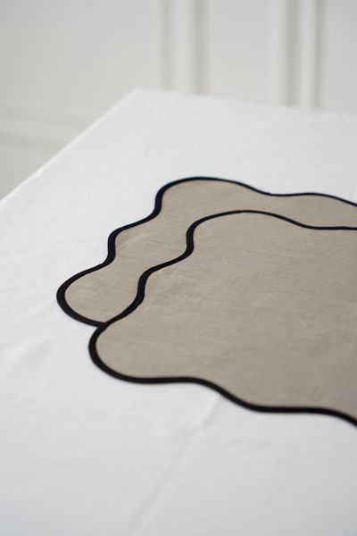 Набір серветок Line з льону Beige