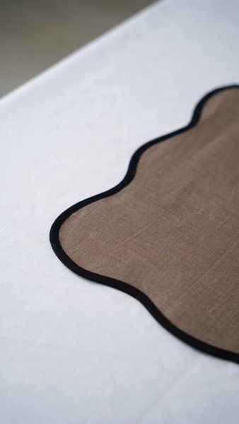 Набір серветок Line з льону Brown