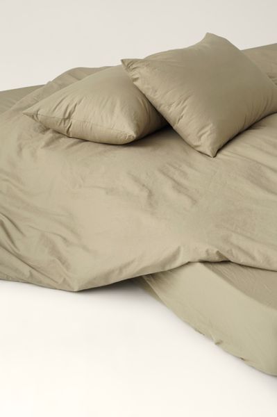 Washed cotton bedding Pistachio, Double, 2, Flat Sheet