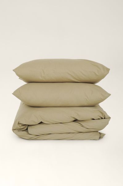 Washed cotton bedding Pistachio, Double, 2, Flat Sheet