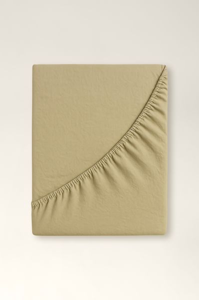 Washed cotton bedding Pistachio, Double, 2, Flat Sheet
