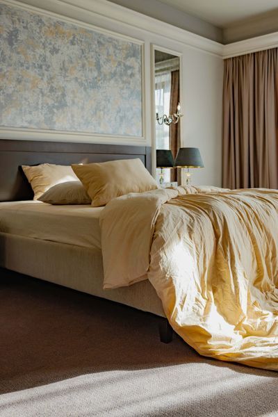 Washed cotton bedding Oat, Double, 2, Flat Sheet