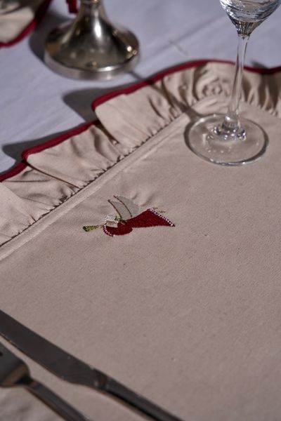 Emmanuel Beige linen napkin set