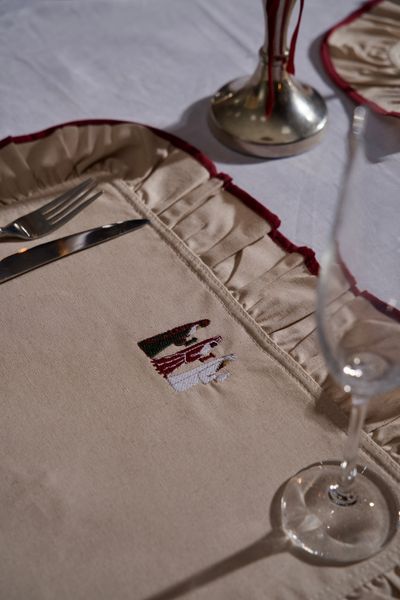 Emmanuel Beige linen napkin set