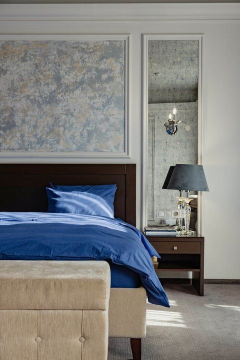 Washed cotton bedding Navy, Double, 2, Flat Sheet
